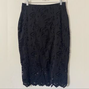 Lace pencil skirt
